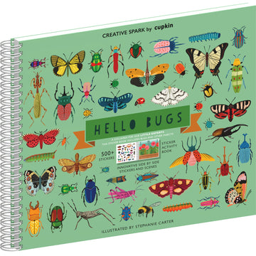 Hello Bugs & Insect Stickers For Kids Ages 4-8 + Coloring Book (500+ Bug Stickers For Kids & 12 Scenes) By Cupkin - Side By Side