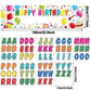 Tatuo Personalized Birthday Banner with Name DIY Colorful Happy Birthday Banner Backdrop with Alphabet Stickers Custom Name Back