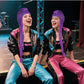 SFYANGXI Long Purple Cosplay Wig with Braid Ponytails - Halloween Cosplay Wigs for Women Costume Party