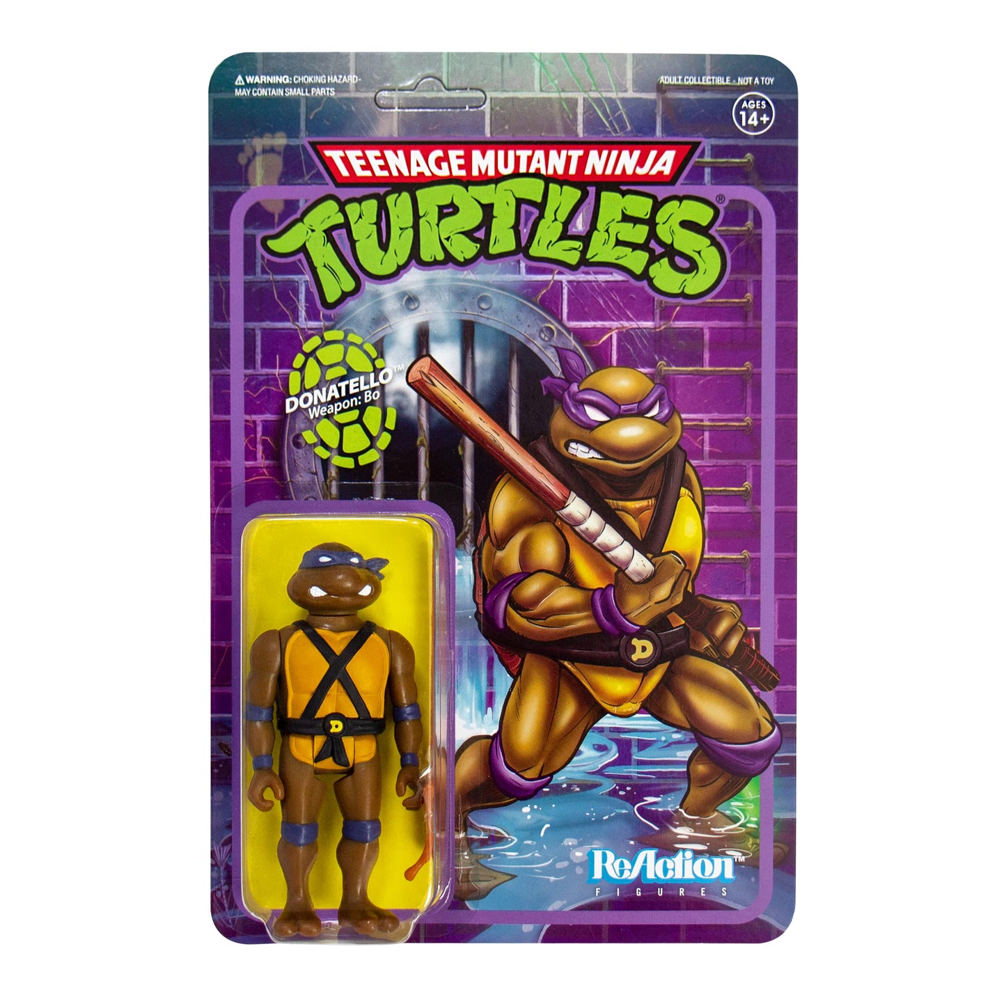 Super7 Teenage Mutant Ninja Turtles Donatello 3.75 In Reaction Figure
