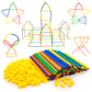 Picassotiles 400Pc Construction Toy Straw Building Set Children Stem Learning Interlocking Building Toys Creative Straw Connecting Builder Kits Early Education Kit For Kids Boys & Girls Ages 3+ Pts400
