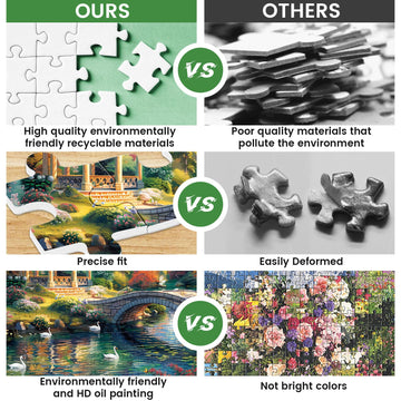 300 Piece Puzzles For Adults, Swan Forest Puzzle 300 Pieces Jigsaw Puzzles Recycled Cardboard Paper Puzzles Difficult Challenging Puzzles Perfect For Family Games 20.5 * 15In