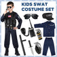 Luucio Swat Police Officer Costume For Kids, Police Costume For Kids, With Swat Costume, Swat Vest, Halloween Costume For Boys,