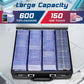 Card Storage Box for 3 x 4 35pt Toploaders  Sports Cards Case with Lock  Trading Card Storage Box Holds 600+ Top Loaders or 150 Magnetic Holders  Card Collection Box for Collectors