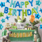 TONIFUL 35PCS Blue Green Happy Birthday Decorations Kit 16 Inch Happy Birthday Balloon Banner with Star Balloons Mylar Foil Birt