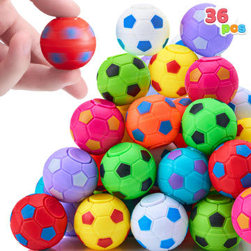 Joyin 36 Pack Soccer Fidget Spinners For Kids, Soccer Party Favors, Fidget Toys Bulk, Stress Balls, Goodie Bag Stuffers For Birthday Party, Treasure Box For Classroom