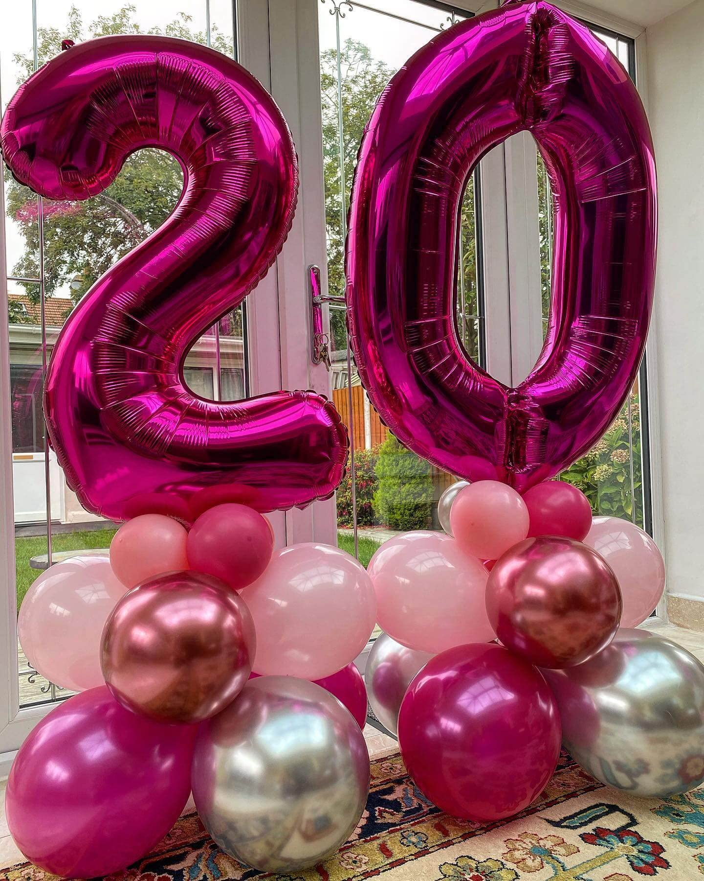 40 Inch Hot Pink 20 Number Balloons Giant 20 Balloons Hot Pink Birthday 20 Balloons 20Th Birthday Anniversary Party Decorations