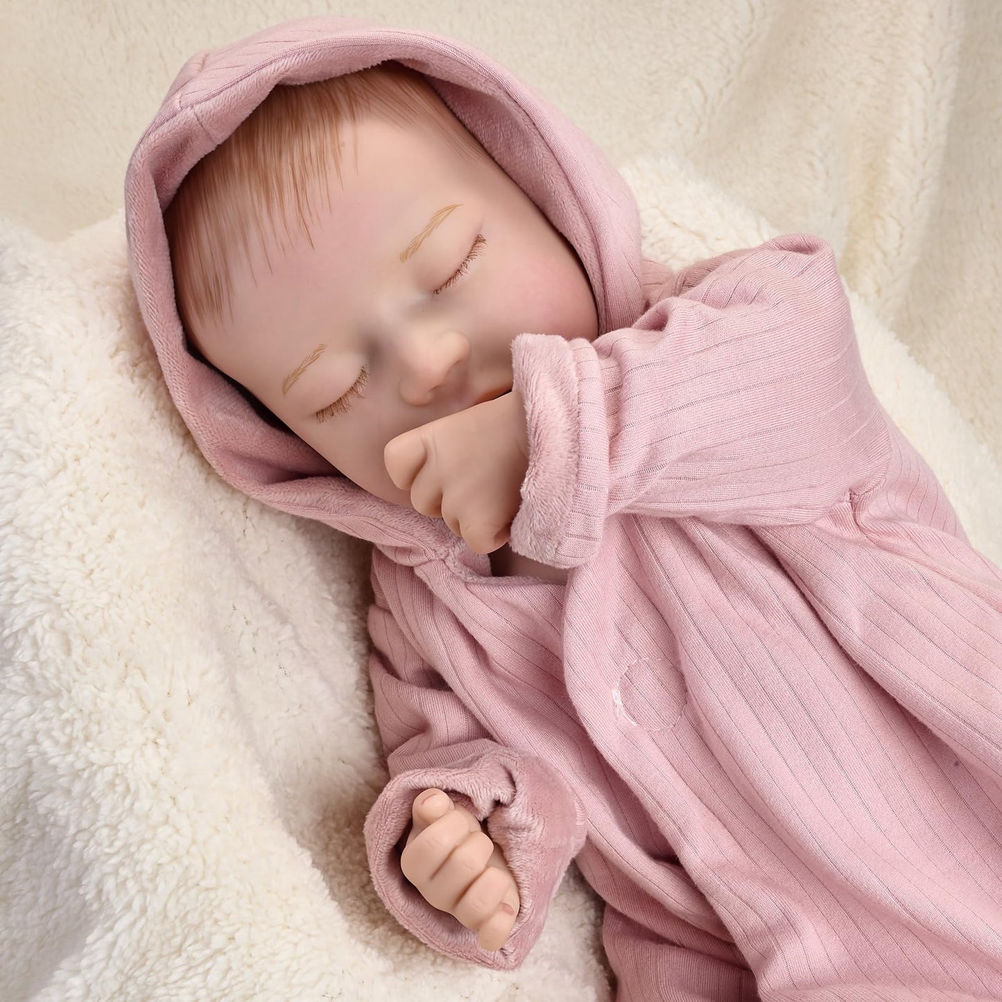 Enjoyin Lifelike Reborn Baby Dolls 17 inches Realistic Baby Dolls with Accessories Includes Pacifier and Fabric Diaper, Soft Bod