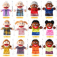 12 Pcs Family Hand Puppets 12 Inch Grandparents Mom Dad Brother Sister Plush Toys Role-Play Toy Puppets For Kids Storytelling Im