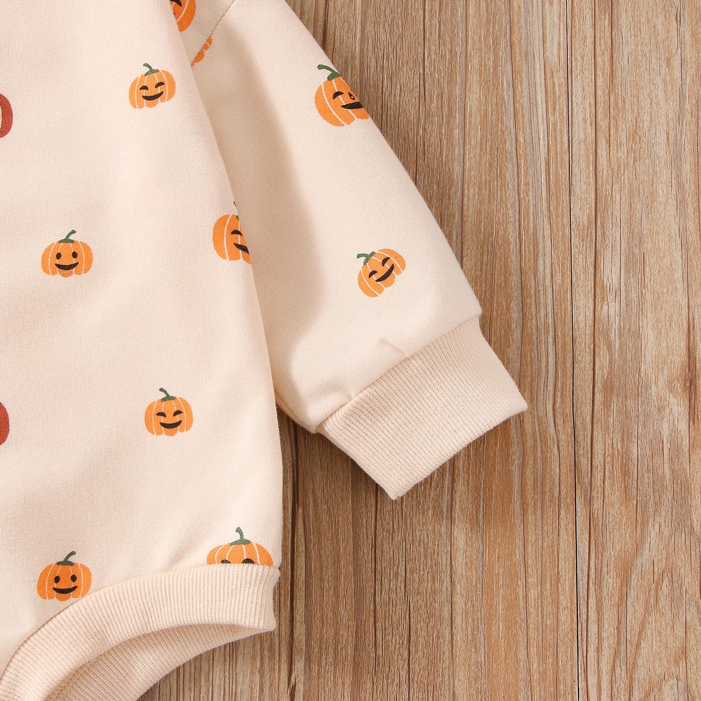 Fybitbo Halloween Baby Girl Boy Clothes Pumpkin Romper Sweatshirt Onesie Long Sleeve Bodysuit Top Fall Winter Outfit (Halloween Romper,18-24 Months)