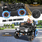 Hikole 24V Kids Jeeps Ride On Car With Width Seat, 2 Seater Battery Powered Electric Car, 4X100W Powerful Engine,Soft Braking,Remote Control, 24 Volt Ride On Toy For Boys Girls, Black