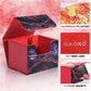 Uaono Deck Box For Mtg Cards, Trading Card Storage Box Holds 120+ Sleeved Commander Deck, Pu Leather Card Box Suits Tcg Magic Cards With 2 Dividers (Red,Flame)