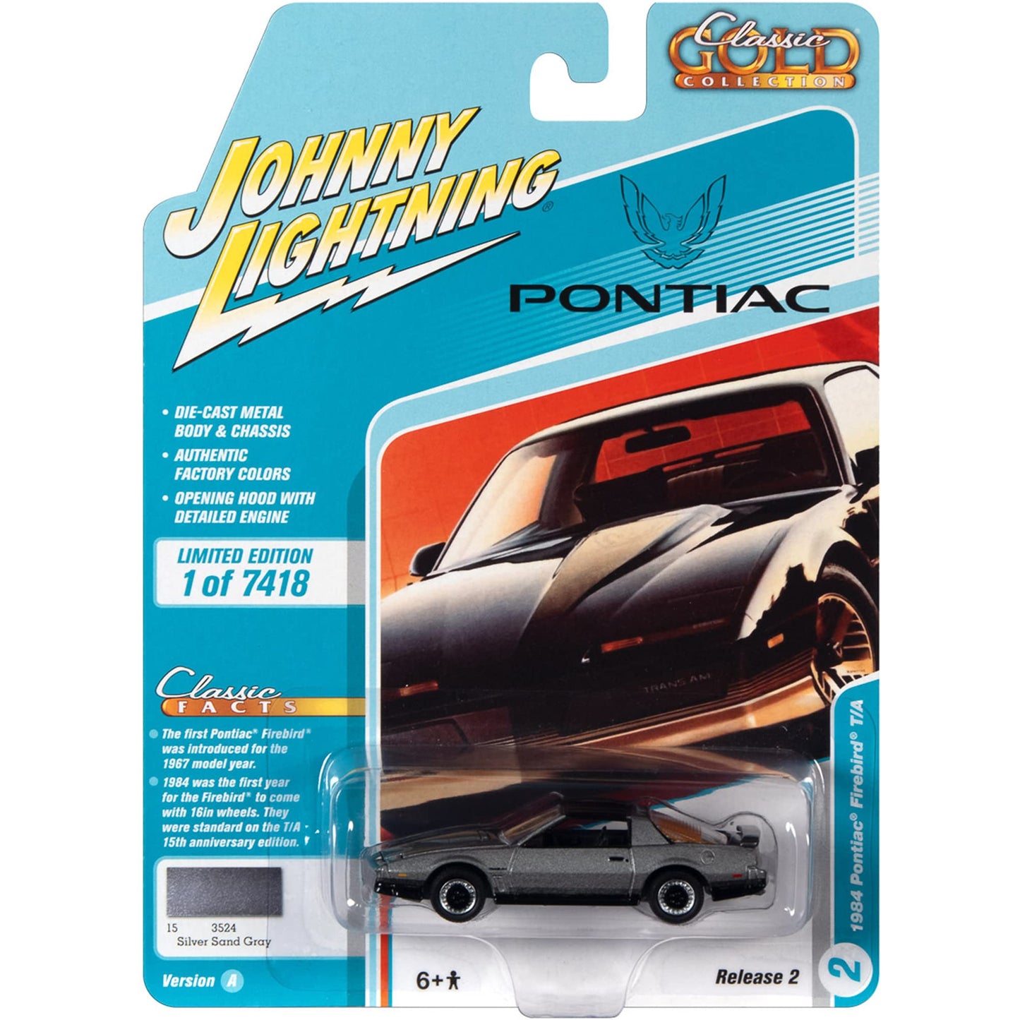 Johnny Lightning 1984 Pontiac Trans Am Model JLSP148A - Aluminum, Multiple Colors