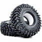 Hobbysoul 1.0 Tires 58Mm Tall All Terrain Super Soft Sticky Mud Tyre For Rc Crawler 1/24 Scx24 1/18 Trx4M Upgrades