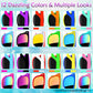 Oleitodh 60 Pcs Kids Sunglasses Bulk,Kids Neon Sunglasses Party Favors With Uv400 Proctection,80S 90S Retro Sunglasses For Boys