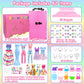 82Pcs Doll Clothes And Accessories With Doll Closet For 11.5 Inch Doll - Fashion Design Doll Set Including Wedding Dress Fashion Dresses Outfits Tops And Pants Hangers Bags For Girls