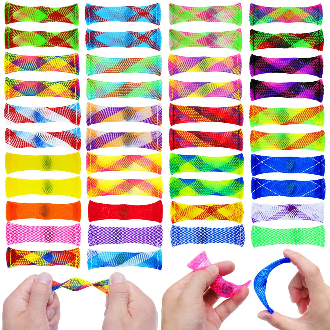 42 Pack Marble Mesh Fidget Toys,Fidget Toy Mesh And Marble Stress Relieve And Anxiety For Children And Adults, Stress Relieve Toy, Focus Enhance