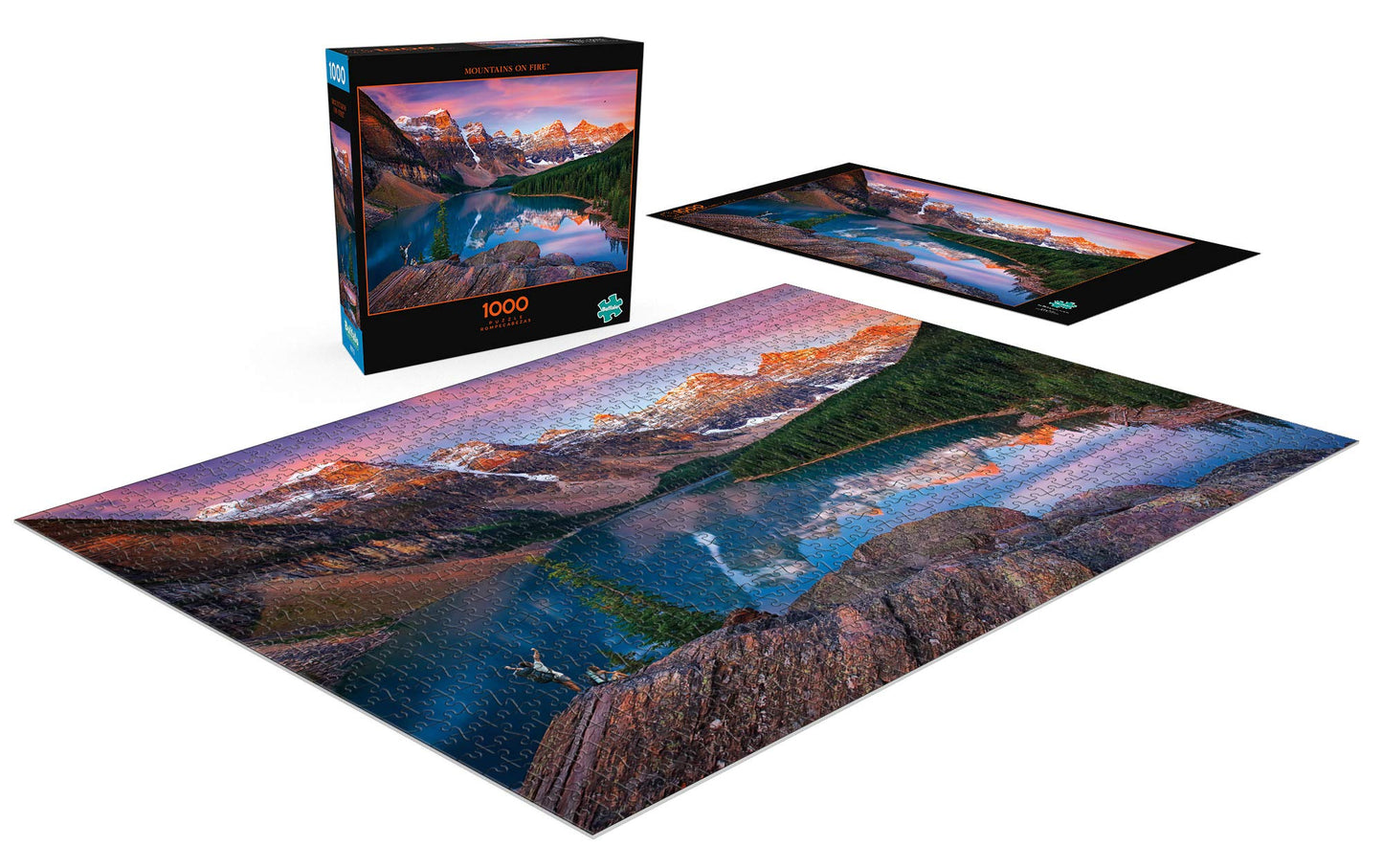Buffalo Games - Mountains On Fire - 1000 Piece Jigsaw Puzzle Multicolor, 26.75'L X 19.75'W