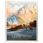 MyPuzzle Grand Teton National Park: Winter Hush, Vintage Poster - Premium 100 Piece Jigsaw Puzzle for Adults