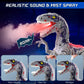 Remote Control Dinosaur For Boys 4-7 Year Old, Big Jurassic Velociraptor Rc Walking Dinosaur Toys For Kids 3-5, Electric Robot Dinosaur With Spray, Light & Sound, Birthday Gift For Kids
