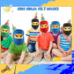 Rcanedny 20 Pieces Kids Ninja Masks Felt Elastic Cartoon Mask for Boys Girls Halloween Costume Party Supplies Ninja Theme Birthd