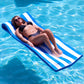 Cococabana 74 Inch Foam Float For Pools & Lakes Vinyl Foam Pool Floats (Pacific Blue Stripe, 2In Thick)