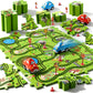 Beby Buty 48 PCS Puzzle Race Track Car Set for Toddlers - Green Plastic Track Toys for Ages 3-5, Gifts for Boys & Girls