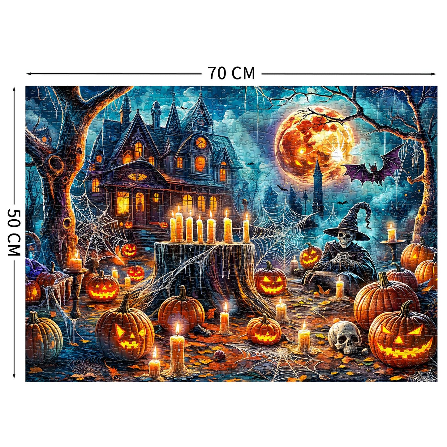 TangComplete - Halloween Party Puzzles for mature-themeds 1000 Piece  Jigsaw Puzzles for mature-themeds  mature-themed Challenging Game Toys  Impossible Puzzle  Family Decoration Puzzle