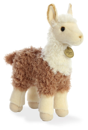 Aurora® Realistic Miyoni® 2 Tone Llama Stuffed Animal - Lifelike Detail - Cherished Companionship - Brown 12 Inches