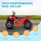 Aosom Kids Atv Quad Car, 6V Four-Wheeler Ride On Toy For Kids With Forward Backward Function, Wear-Resistant Wheels For Toddlers