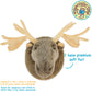 TigerHart Plush Moose Wall Mount Bust - 24 Inch Stuffed Animal Trophy, White Color