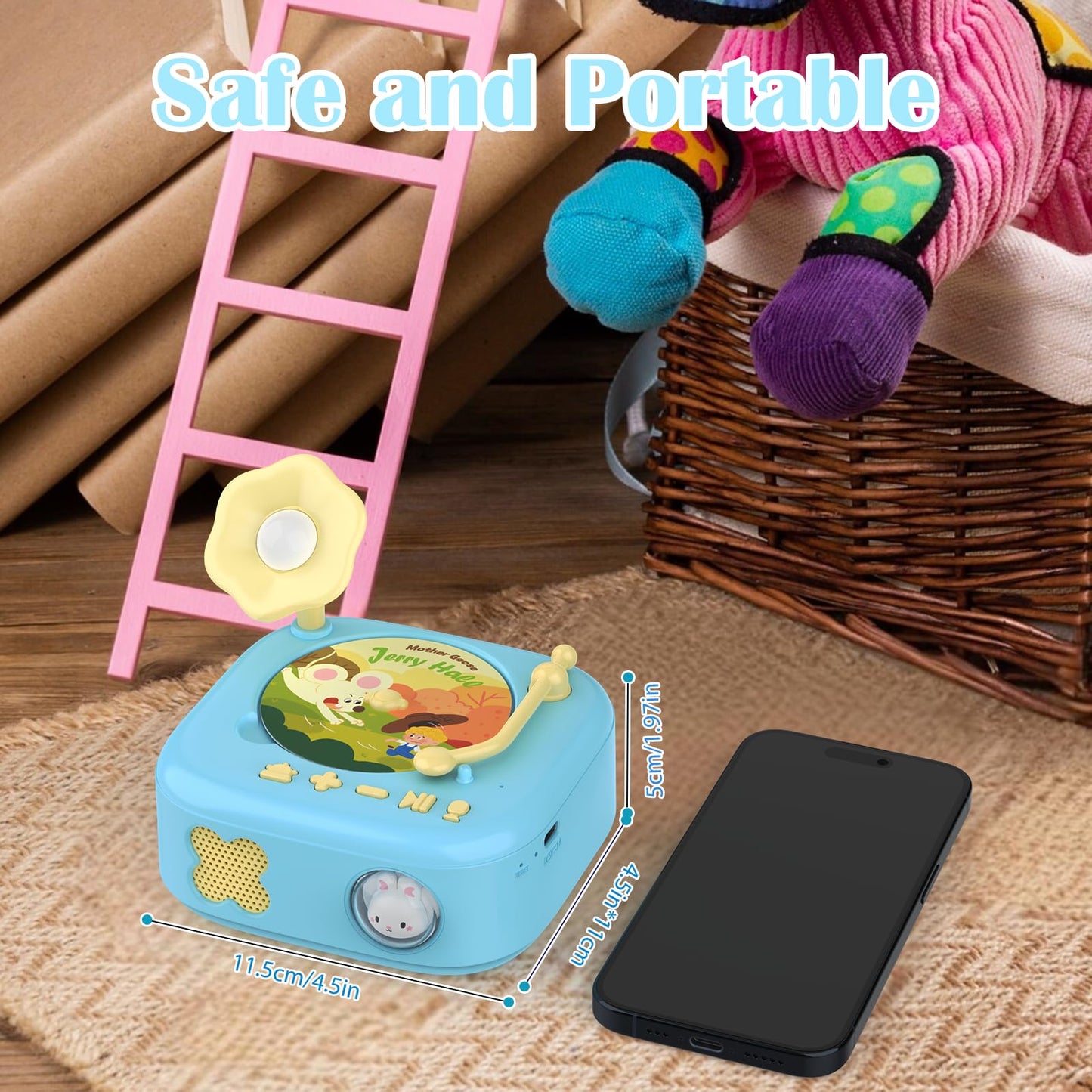 Story Toys For Music Montessori Musical Toys Homestec Player For Toddlers Age 4-10,Record Player For Kids Educational Learning S