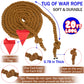 Outdoor Tug Of War Rope For Kids & Adults - 20Ft Brown, Fun For Family Reunion, Birthday Parties, Camping & Picnic Games
