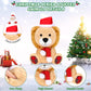 Threan 8 Inch Christmas Stuffed Animal Christmas Plush Doll With Santa Hat For Holiday Decoration Winter Gifts(Lion Style)