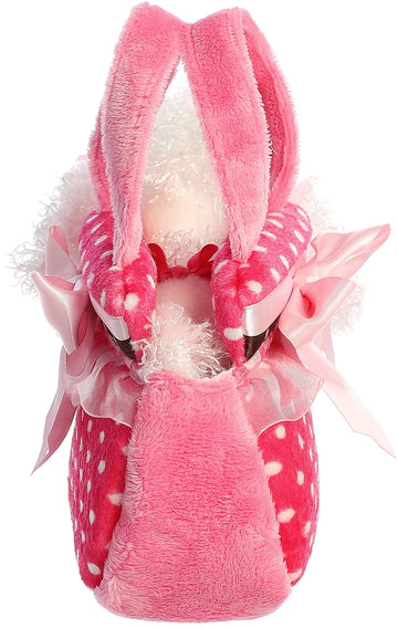 Aurora® Fashionable Fancy Pals™ Fancy Pink Polka Dot™ Stuffed Animal - On-The-Go Companions - Stylish Accessories - 8 Inches