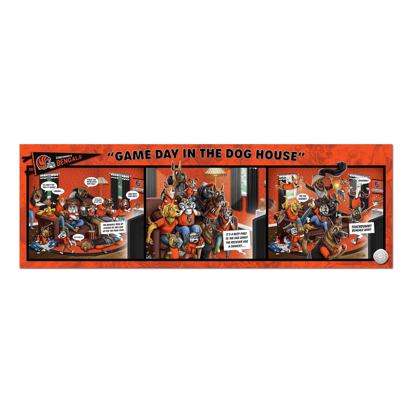 Youthefan Nfl Cincinnati Bengals Game Day In The Dog House 1000Pc Puzzle