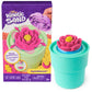 Kinetic Sand, SquishBlossom Blooming Flower with 8oz Neon Yellow & Pink Play Sand, Pot & Molds, Gifts for Mom & Kids, Arts and C