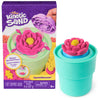 Kinetic Sand, SquishBlossom Blooming Flower with 8oz Neon Yellow & Pink Play Sand, Pot & Molds, Gifts for Mom & Kids, Arts and C