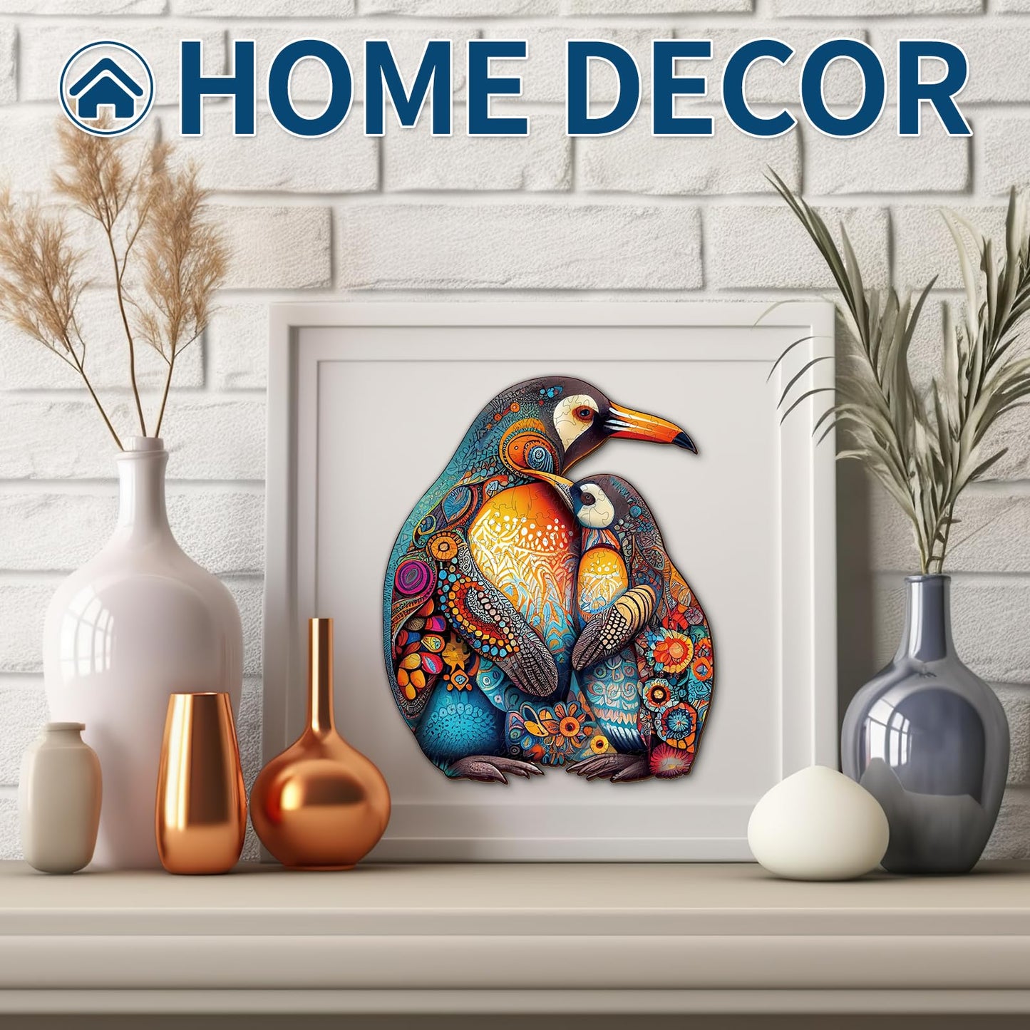 Kaayee Wooden Jigsaw Puzzles-Wooden Puzzle Adult Unique Shape Advanced Penguin Wooden Jigsaw Puzzle For Adult, Family Puzzles 15