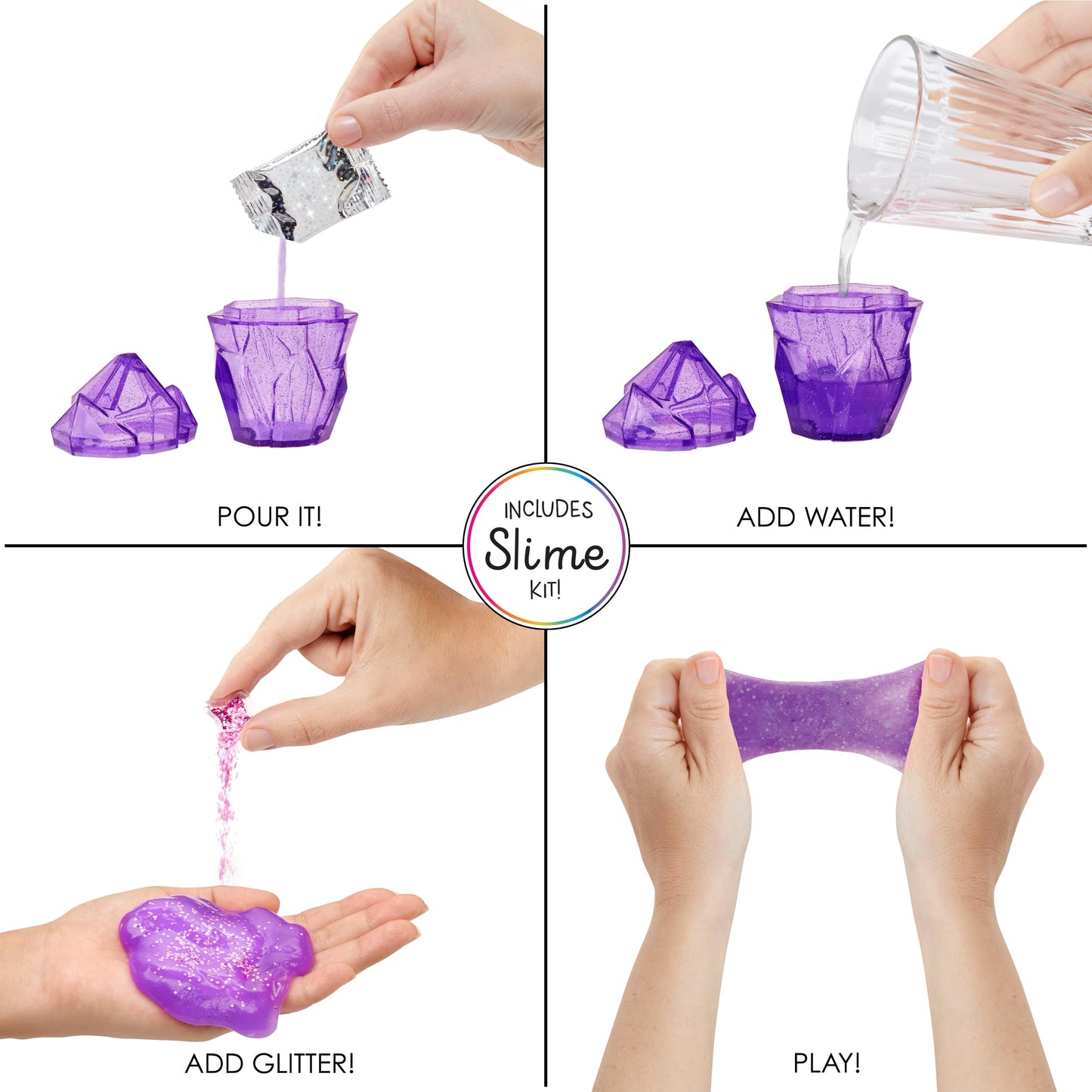 Rainbow High Violet, Purple With Slime Kit & Pet, 11' Shimmer Posable Fashion Doll With Diy Sparkle Slime, Magical Yeti Pet, Fun Play Accessories, Great Toy Gift For Girls Kids Ages 4-12 Years