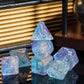 Udixi 7Pcs Polyhedral Dice Set D&D With Glitter And Cyan Swirls Dnd Dice For Dungeons And Dragons Role Playing Games (Purple Cya