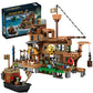Riceblock Pirate Ship Building Toys, Pirate Wharf Themed City Store Building Bricks Sets For Boys Age 8-12, 573 Pieces, Ideal Fo