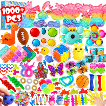 80Pcs Fidget Toys Pack, Bulk Party Favors for Kids, Stocking Stuffers, Treasure Box Chest, Birthday Party, Classroom Carnival Pr