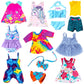 Unicorn Element 10 Sets Alive Baby Doll Clothes And Accessories Fit 12 Inch Baby Girl Doll ,Set Included Dresses, T-Shirts, Pants, Jumpsuit,Swimsuit-Best Gift For Girls