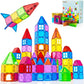 Crenova Magnetic Tiles Kids Toys, 40Pcs Magnetic Blocks Building Toys, Construction Stem Sensory Toys For Toddler, Preschool Lea