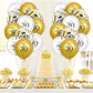 30Th Birthday Balloons 15Pcs White Gold Happy 30Th Birthday Balloons Confetti Balloons For Men Women 30 Anniversary Birthday Party Decorations White Gold Latex Balloons Birthday Decor Supplies 12 Inch