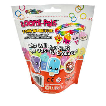 Rainbow Loom Loomi-Pals Food Collectible, Features 30 Mystery Cute Food Themed Charms and 600 Colorful Rubber Bands All in a RES