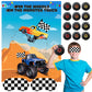 Astaron Pin The Tail Games Pin The Wheels On The Truck Party Game With 30 Tyres Stickers For Car Theme Birthday Party Supplies, Boys Party Baby Shower Background Christmas Party Gifts Favors