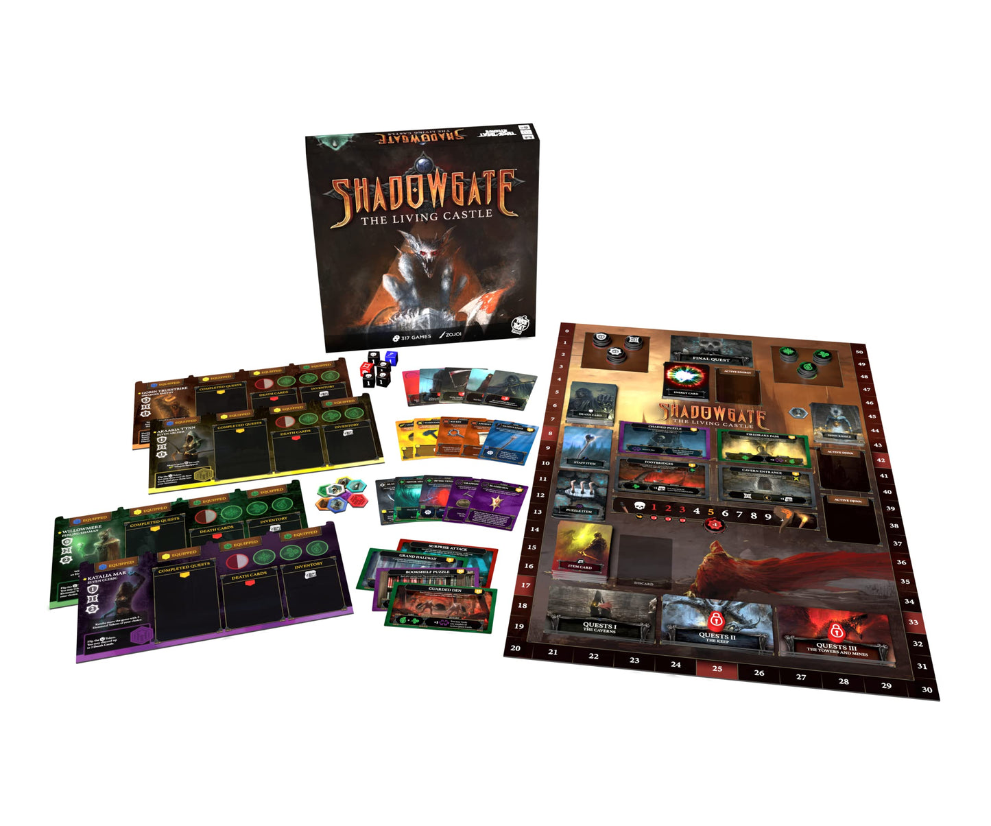 Trick Or Treat Studios Shadowgate Board Game - Black Cardboard, Model 229522