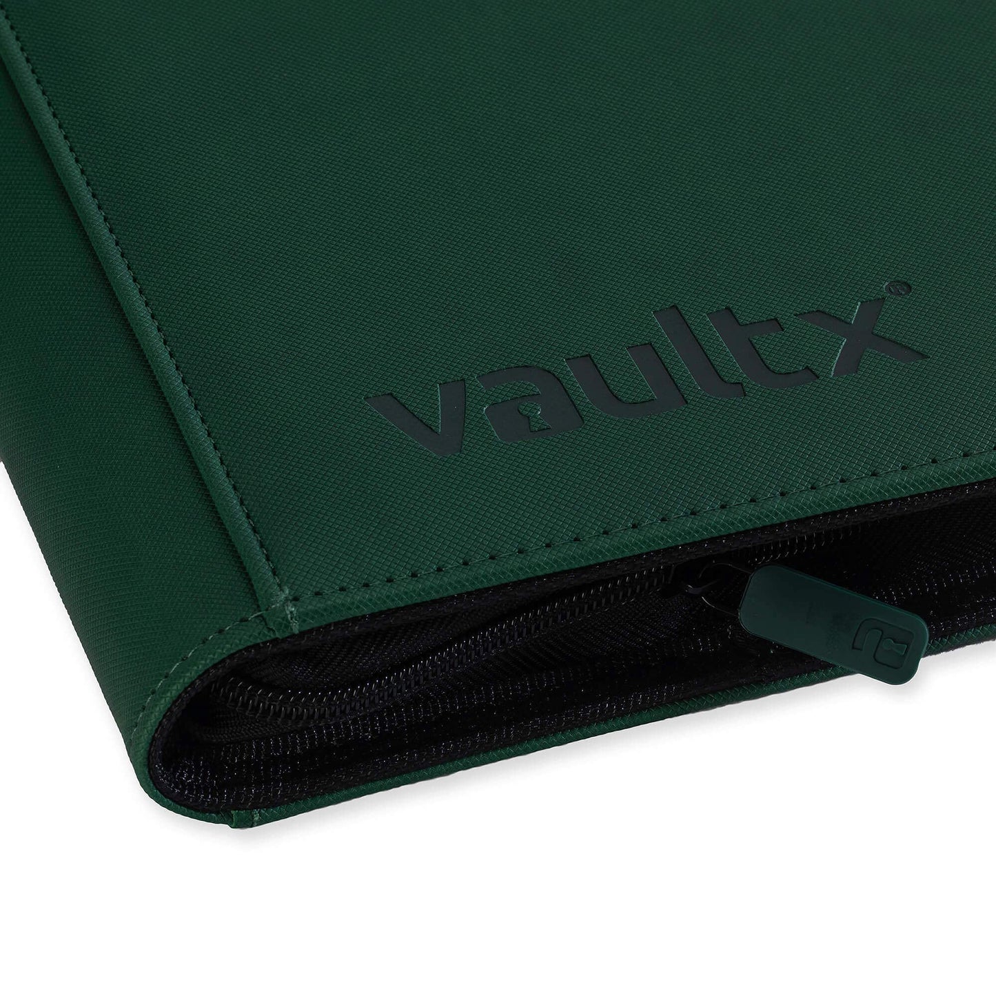 Vault X 12 Pocket Trading Card Zip Binder - 480 cards  enhanced Exo-Tec Album Material  20 Side-Loading Pages  Folder for Collectible Card Games  Sports  TCG (Green)